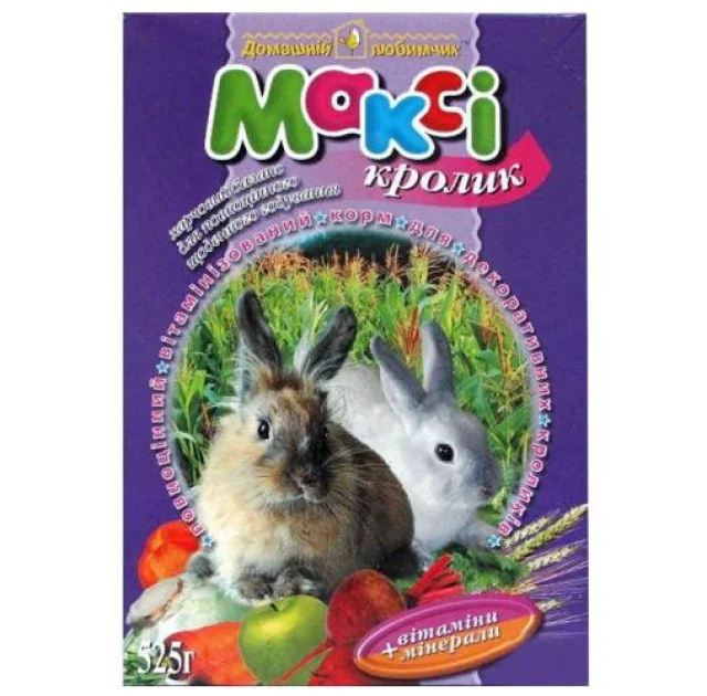 Макси корм кролик, 525 г + мелок