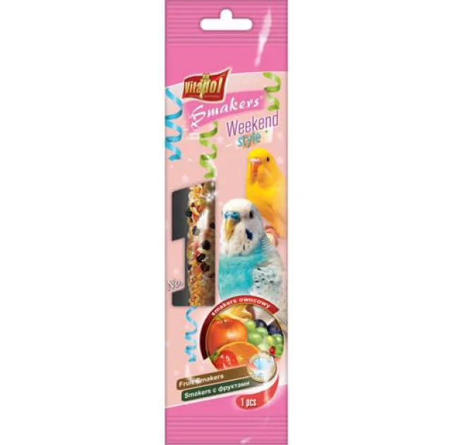 Колба Vitapol Smakers Weekend Style для волнистых попугев, фруктовый, 45 г