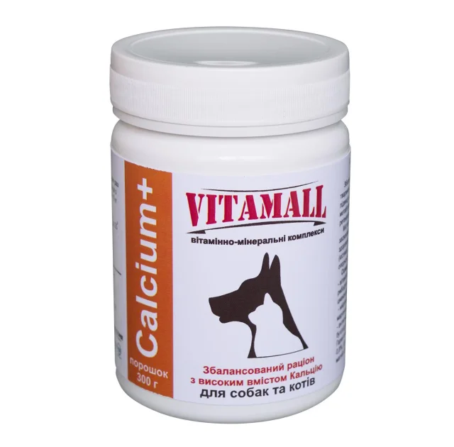 Витамины VitamAll Calcium+ для кошек и собак, 300 г