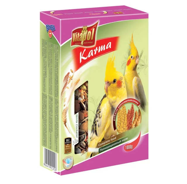 Корм Vitapol Karma полнорационный, для нимф, 1 кг