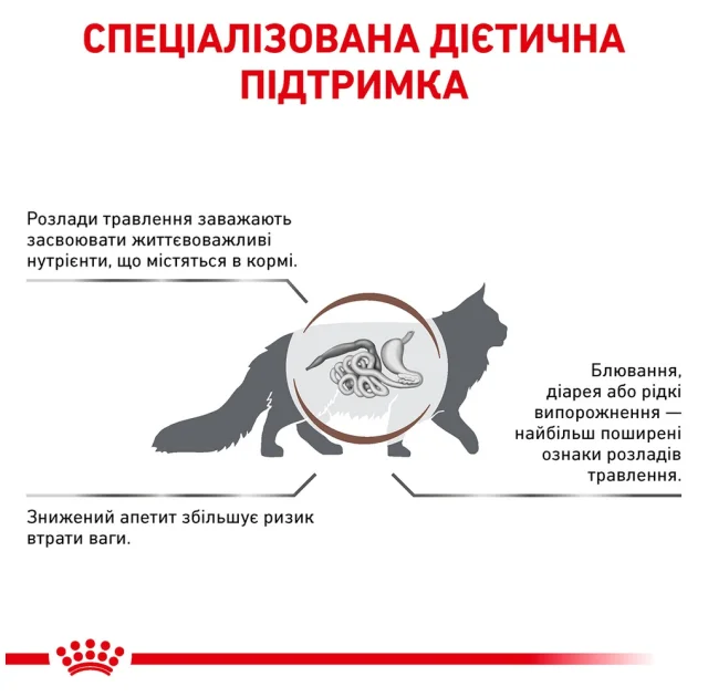 Сухий корм Royal Canin Gastro Intestinal при порушеннях травлення у кішок, 2 кг