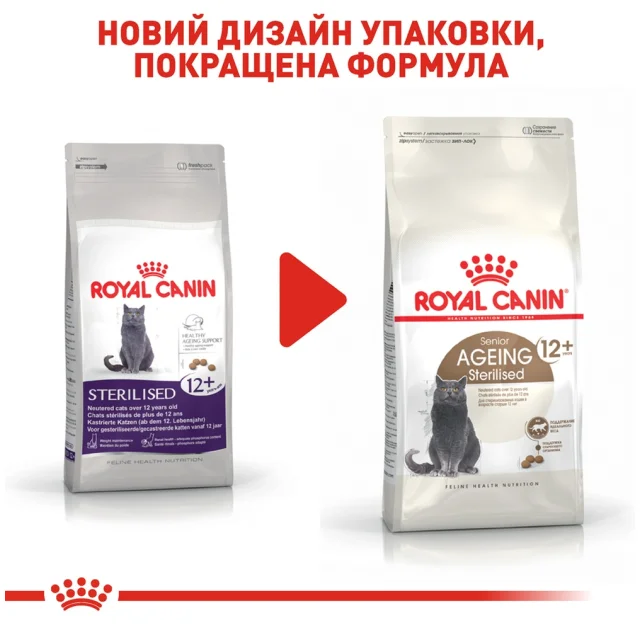 Сухий корм Royal Canin Sterilised Ageing 12+ для стерилізованих кішок від 12 років, 2 кг