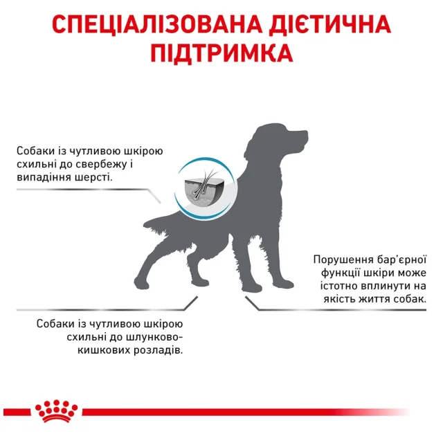 Сухий корм Royal Canin Skin Care Adult при захворюванні шкіри у собак, 11 кг