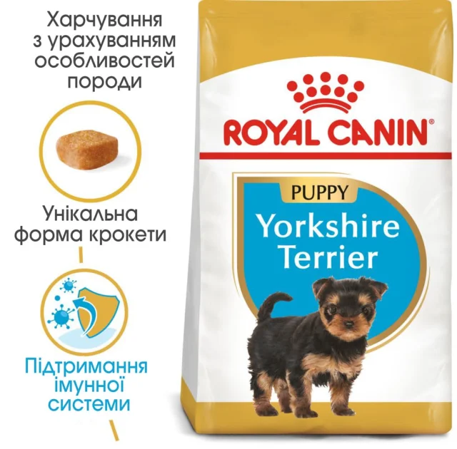 Сухий корм Royal Canin Yorkshire Terrier Puppy для цуценя йоркширського тер'єра до 10 місяців, 500 г