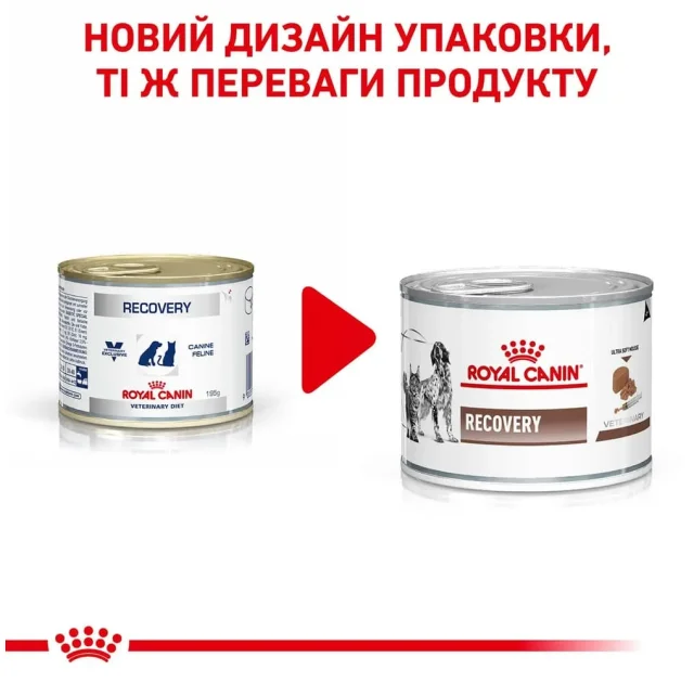 Влажный корм Royal Canin Recovery для кошек и собак в период восстановления после болезни, 195 г