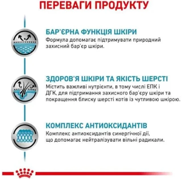 Вологий корм Royal Canin Skin & Coat при дерматозе і випаданні шерсті у котів, 85 г