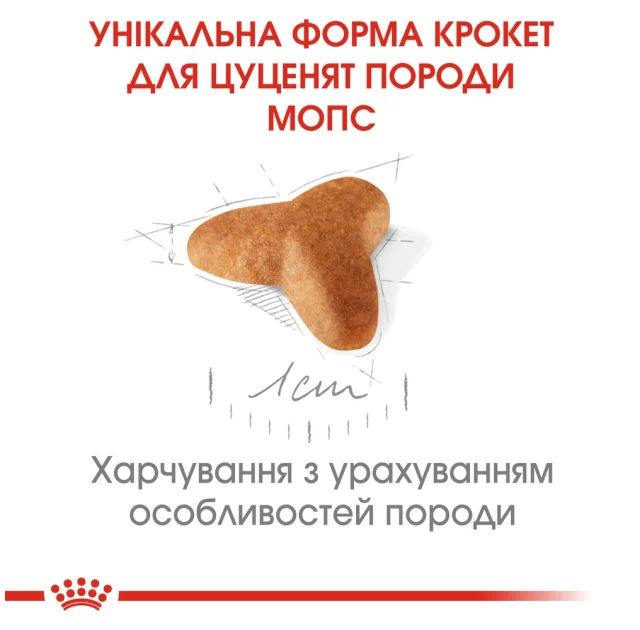 Сухий корм Royal Canin Pug Puppy для цуценят мопса до 10 місяців, 1.5 кг