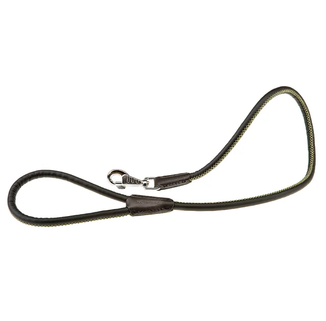Поводок из эко-кожи Ferplast Derby G12/110 Black для собак, 12 мм, 110 см