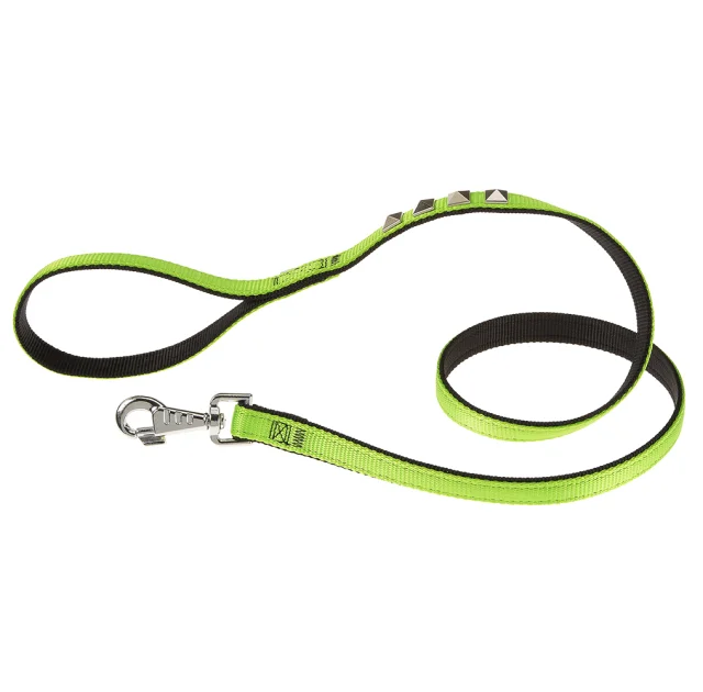Нейлоновый поводок Ferplast Dual Pyramids G20/120 Green-Black для собак, 20 мм, 120 см