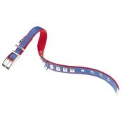 Нейлоновий нашийник Ferplast Dual CF15 / 35 Colours Blue-Red для собак, 15 мм, A: 27 ÷ 35 см
