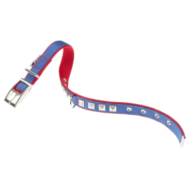Нейлоновий нашийник Ferplast Dual CF25 / 53 Colours Blue-Red для собак, 25 мм, A: 45 ÷ 53 см