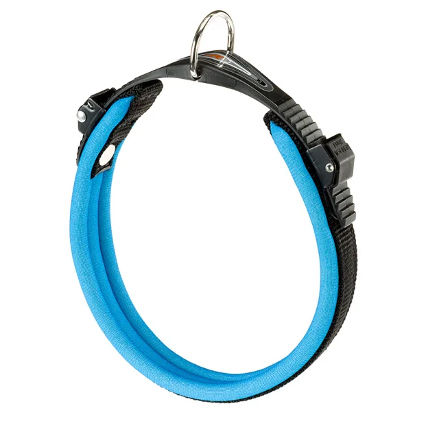 Нашийник на м'якій підкладці Ferplast Ergofluo C15 / 42 Blue для собак, A: 34 ÷ 42 см, B: 15 мм