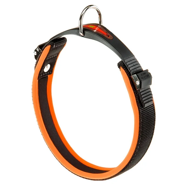 Нашийник на м'якій підкладці Ferplast Ergofluo C25 / 60 Orange для собак, A: 52 ÷ 60 см, B: 25 мм