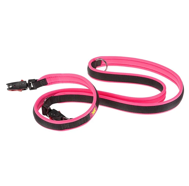 Поводок Ferplast Ergofluo Matic GA15/200 розовый для собак с автоматическим карабином, 15 мм, 200 см