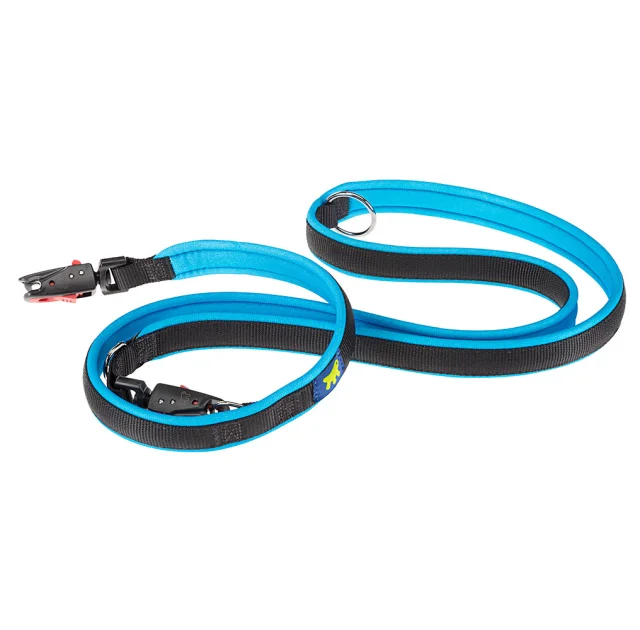 Поводок Ferplast Ergofluo Matic GA25/200 голубой, для собак с автоматическим карабином, 25 мм, 200 см