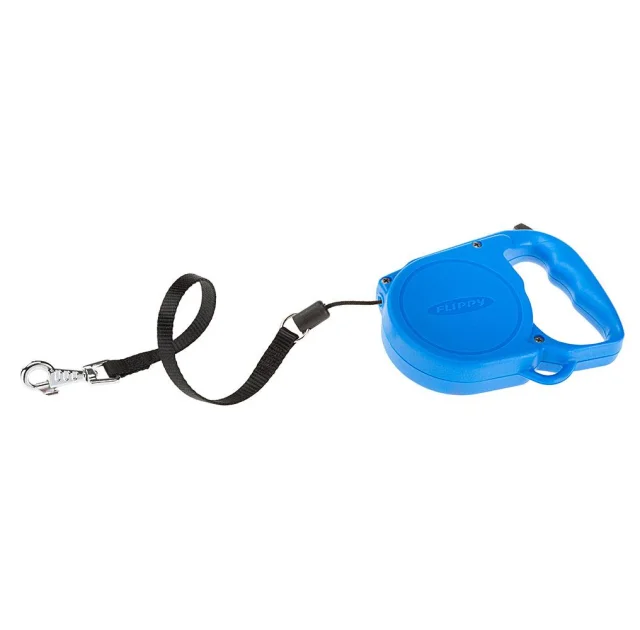 Автоматический поводок-рулетка для собак до 12 кг Ferplast Flippy Regular Small Blue, синий, 5 м