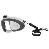 Поводок-рулетка для собак до 25 кг Ferplast Flippy Tech Cord M Grey, з шнуром, сірий, 5 м