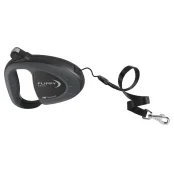 Поводок-рулетка для собак до 25 кг Ferplast Flippy Tech Cord M Black, з шнуром, чорний, 5 м
