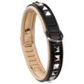 Шкіряний нашийник з металевими аплікаціями Giotto Luxor Black C20 / 39 для собак, A: 35 ÷ 39 см - B: 20 ​​мм