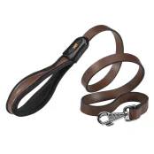 Кожаный поводок Giotto G20/120 Brown для собак, 20 мм, 120 см