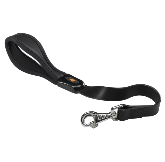 Кожаный поводок Giotto GM25/60 Black для собак, 25 мм, 60 см