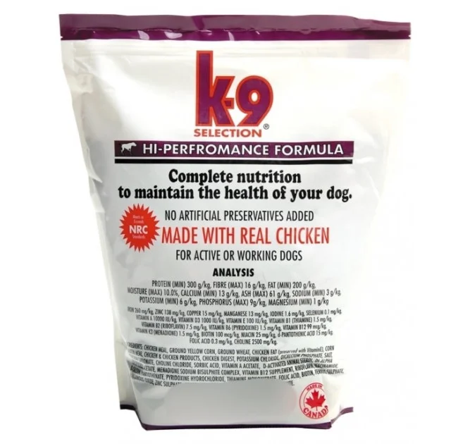Сухий корм K9 Selection HI-Performance для дуже активних виконавчих собак, 20 кг