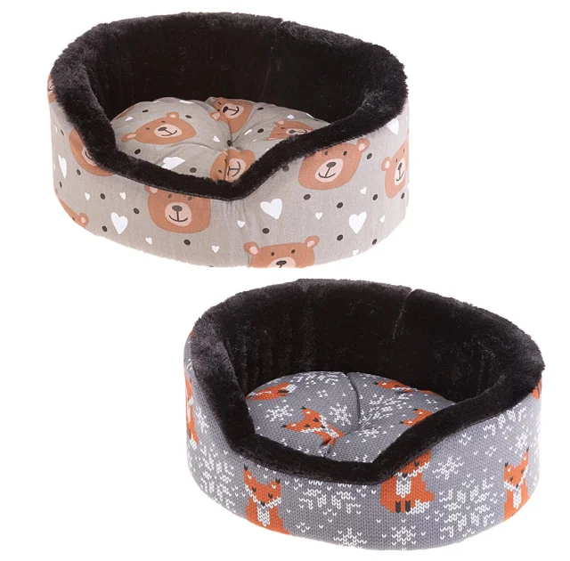 Лежанка Ferplast Dandy Mini Cush Teddy-fox для котів і собак, 34×28×12.5 cм