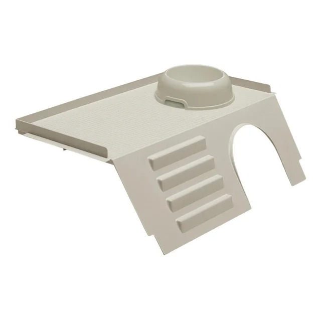 Пластиковый домик Ferplast Pub 3244 White Feeding Bowl с лестницей и миской для корма