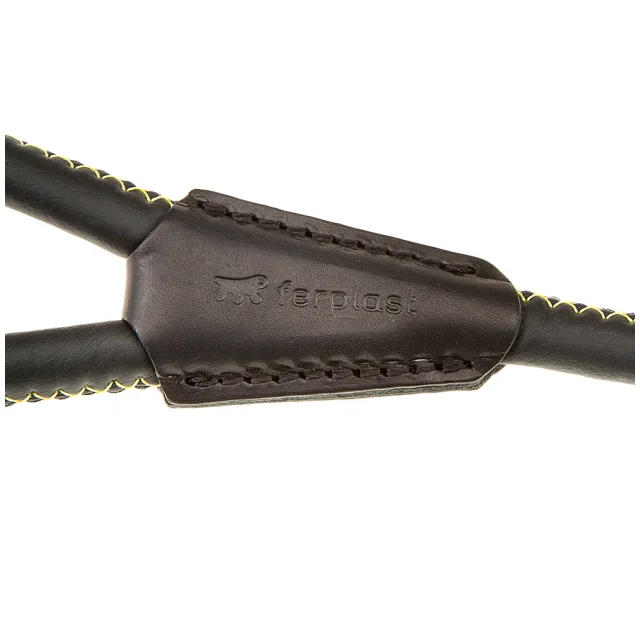 Поводок из эко-кожи Ferplast Derby G7/110 Black для собак, 7 мм, 110 см