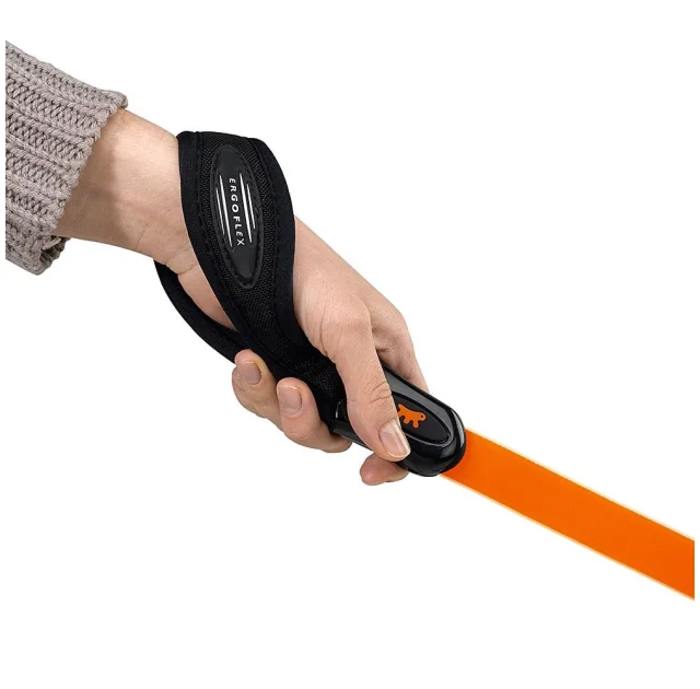 Эластичный поводок с эргономичной ручкой Ferplast Ergoflex G25/110 Orange для собак, 25 мм, 110 см
