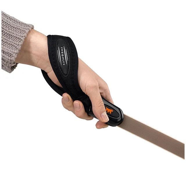 Эластичный поводок с эргономичной ручкой Ferplast Ergoflex GM25/55 Grey для собак, 25 мм, 55 см