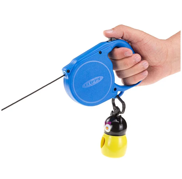 Автоматический поводок-рулетка для собак до 12 кг Ferplast Flippy Regular Small Blue, синий, 5 м