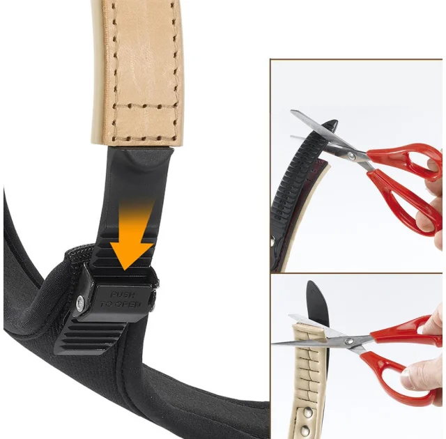 Шкіряна шлейки з металевими аплікаціями, чорна Giotto Luxor P Medium Harness для собак