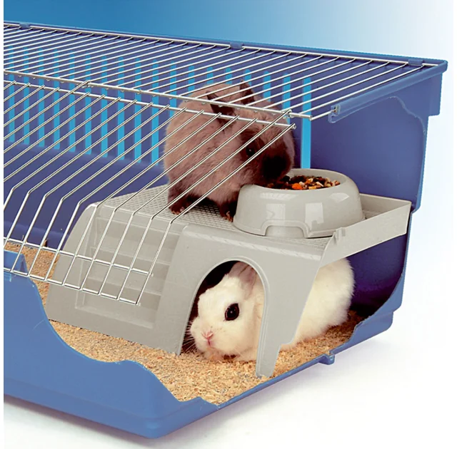 Пластиковый домик Ferplast Pub 3252 With Feeding Bowl для маленьких животных с лестницей и миской