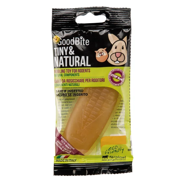 Жувальна іграшка Ferplast Goodb Tin & Nat Bag Corncob для гризунів в формі кукурудзяного качана