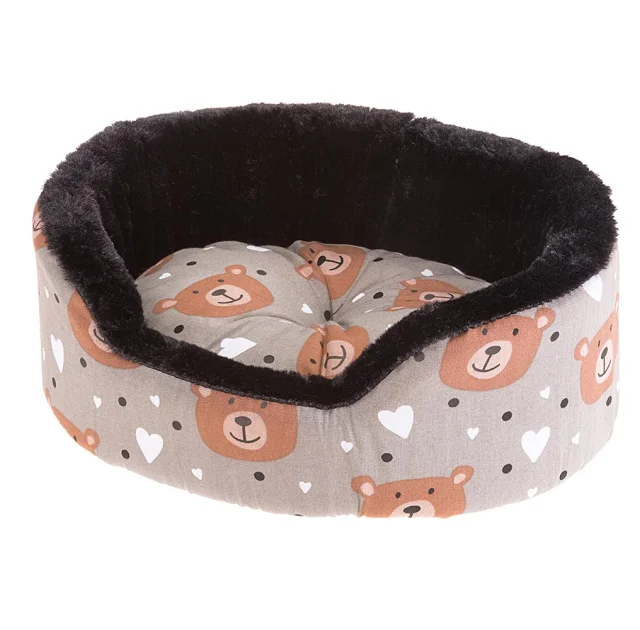 Лежанка Ferplast Dandy Mini Cush Teddy-fox для котів і собак, 34×28×12.5 cм