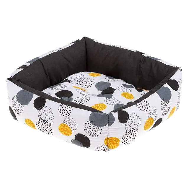 Лежанка Ferplast Coccolo Mini Dots Pink-Grey для котів і собак, 36×36×12 см
