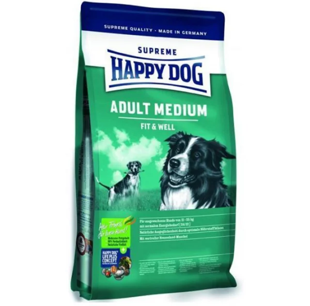 Сухий корм Happy Dog Medium Adult 24-12 для дорослих собак середніх порід вагою від 11 до 25 кг, 4 кг
