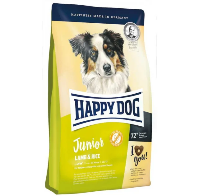 Сухий корм Happy Dog Junior Lamb & Rice для цуценят з чутливим травленням від 7 до 18 місяців, 10 кг