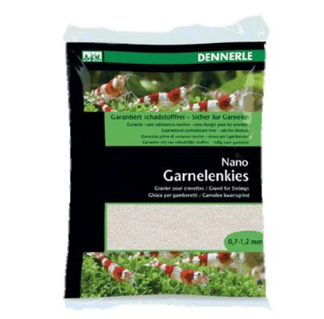 Грунт для мини-аквариумов Dennerle Nano Garnelenkies Sunda weiß, фракция 0,7-1,2 мм, 2 кг