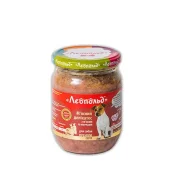 Консерва Леопольд для собак деликатес с мясом и овощами, 500 г
