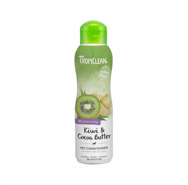 Кондиціонер TropiClean Kiwi & Cocoa Butter для відновлення сухої вовни для собак і кішок, 9,5 л