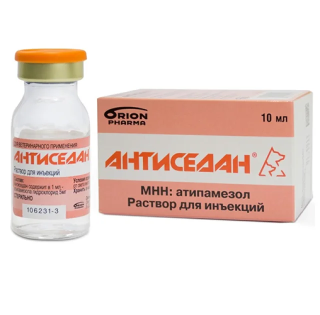Розчин Orion Pharma Антіседан 5 мг / мл для усунення седативного ефекту для собак і кішок, 10 мл