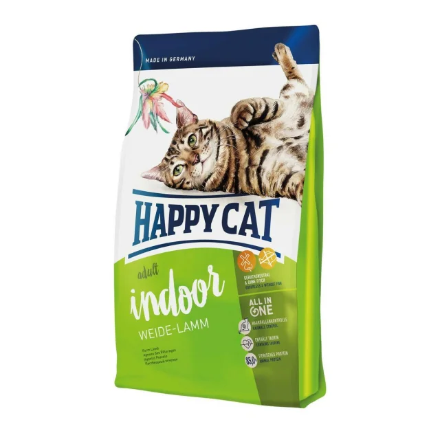 Сухий корм Happy Cat Supreme Indoor Weide Lamm при чутливому травленні для дорослих котів, 10 кг