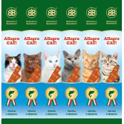 Ковбаски B & B Allegro Cat зі смаком лосося і форелі, 6 х 5 г