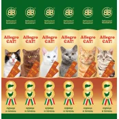 Ковбаски B & B Allegro Cat зі смаком курки та печінки, 6 х 5 г