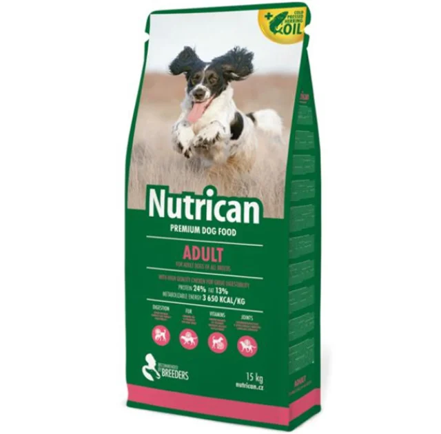 Сухий корм Nutrican Adult для дорослих собак всіх порід зі смаком курки, 15 кг