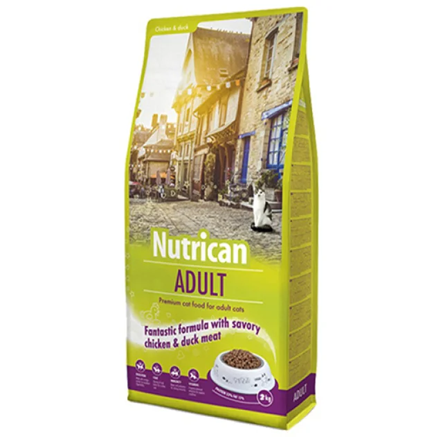Сухий корм Nutrican Adult Cat для дорослих котів всіх порід зі смаком курки та рису, 10 кг