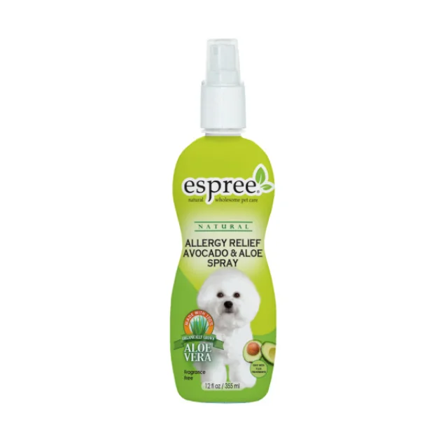 Спрей Espree Allergy Relief для чувствительной кожи для собак с маслом авокадо и алое вера, 355 мл