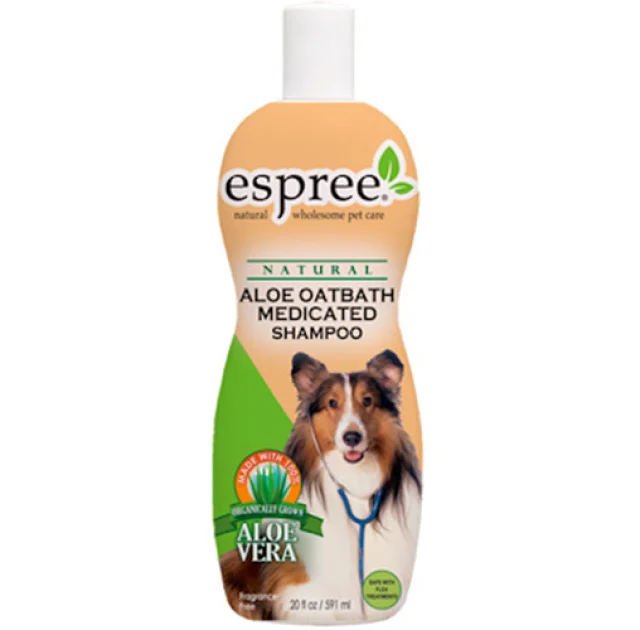 Шампунь Espree Aloe Oatbath Medicated з протеїнами вівса і алое вера для проблемної шкіри у собак, 355 мл